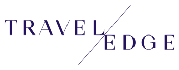 travel edge slash logo - blue